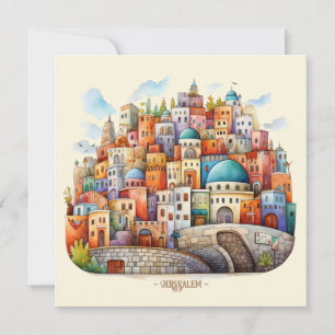 Cartes Pour Fêtes Annuelles Illustration du paysage de Jérusalem
