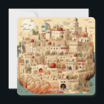 Cartes Pour Fêtes Annuelles Illustration du paysage urbain palestinien<br><div class="desc">Merveilleuse illustration du paysage urbain palestinien.</div>