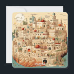 Cartes Pour Fêtes Annuelles Illustration du paysage urbain palestinien<br><div class="desc">Merveilleuse illustration du paysage urbain palestinien.</div>