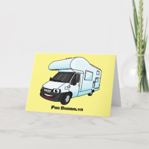 Cartes Pour Fêtes Annuelles Illustration d'un campervan heureux