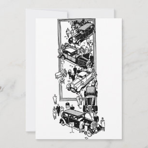 Cartes Pour Fêtes Annuelles Illustration d'un spectacle automobile pour les ge