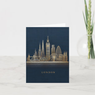 Cartes Pour Fêtes Annuelles Illustration élégante de la skyline de Londres en