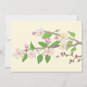 Cartes Pour Fêtes Annuelles Illustration florissante de la branche de l'arbre