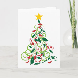 Cartes Pour Fêtes Annuelles Illustration moderne d'arbre de Noël