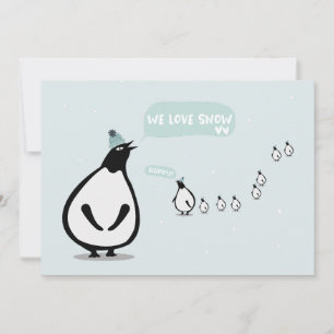 Cartes Pour Fêtes Annuelles Illustration Nous aimons la neige