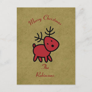 Cartes Pour Fêtes Annuelles Illustration Red Christmas Reindeer
