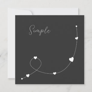 Cartes Pour Fêtes Annuelles Illustration simple avec les coeurs dans un style 