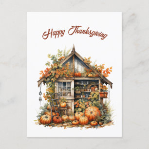 Cartes Pour Fêtes Annuelles Illustration Thanksgiving Garden Shed