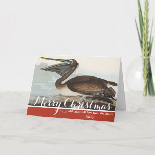 Cartes Pour Fêtes Annuelles Illustration vintage d'Audubon représentant un Pél