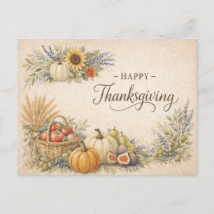 Cartes Pour Fêtes Annuelles Illustration vintage de pumpkin de récolte de Than