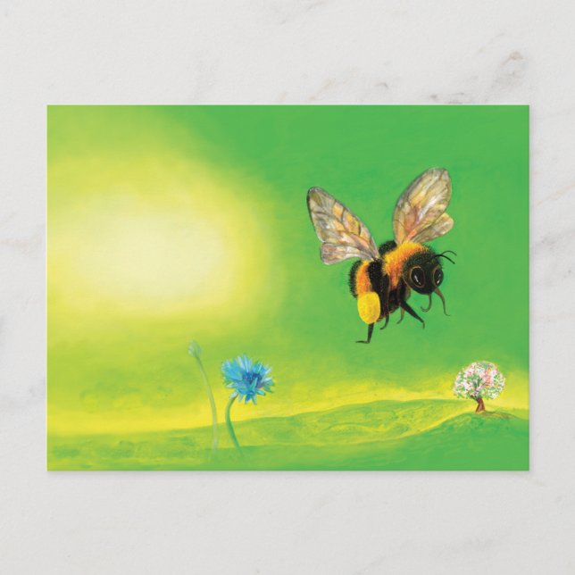 Cartes Pour Fêtes Annuelles Illustration volante Bumblebee (Devant)