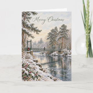 Cartes Pour Fêtes Annuelles Îlots d'Inverness Ness pour un Noël aquarelle