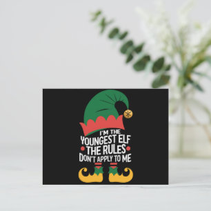 Cartes Pour Fêtes Annuelles I'm The Youngest Elf Matching Family Christmas