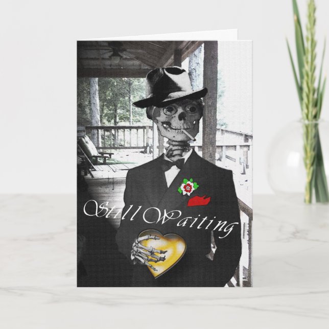 Cartes Pour Fêtes Annuelles Image de attente toujours de w/Background (Devant)