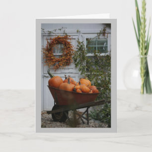 CARTES POUR FÊTES ANNUELLES IMAGE DE CHUTE AVEC SOUHAITS BONS THANKSGIVINGS