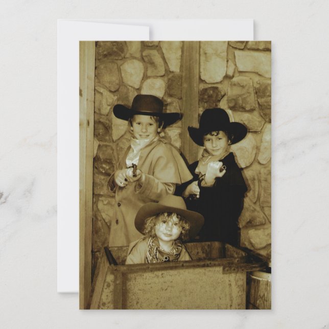 Cartes Pour Fêtes Annuelles image de cow-boy2 (Devant)