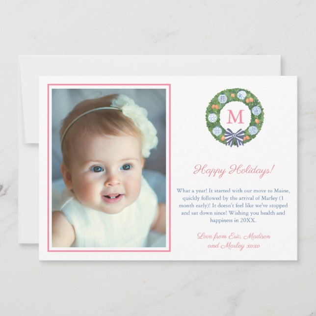 Cartes Pour Fêtes Annuelles Image de pots en gingembre en buis de style prépa  (Devant)