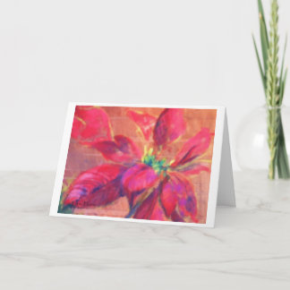 Cartes Pour Fêtes Annuelles image en pastel intitulée "poinsettia de Noël "