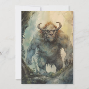 Cartes Pour Fêtes Annuelles Imaginaire Troll Troll Mythologique Créature