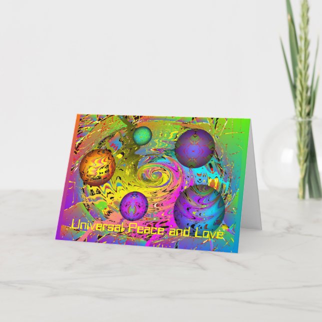 Cartes Pour Fêtes Annuelles Imaginaire Universe Salutation de vacances (Devant)