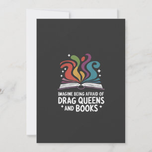 Cartes Pour Fêtes Annuelles Imaginez avoir peur des Drag Queens et des livres