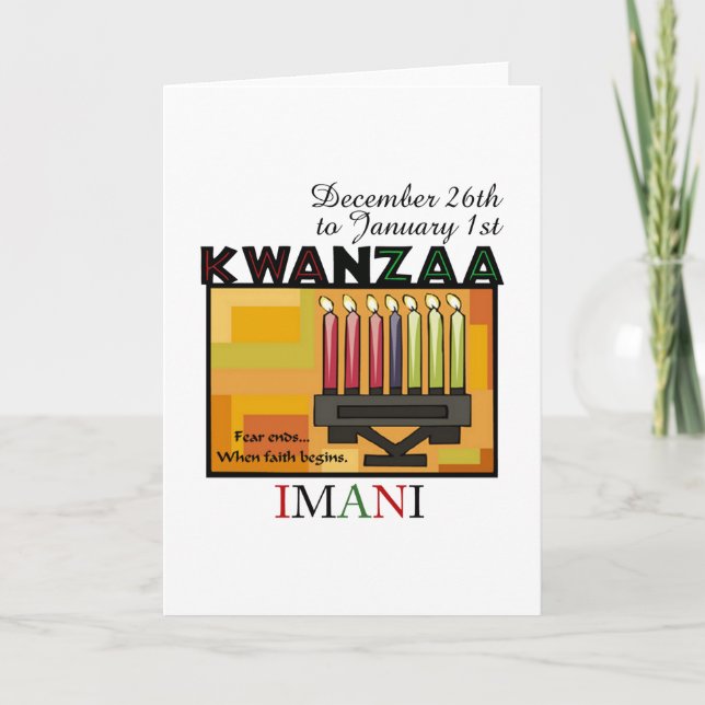 Cartes Pour Fêtes Annuelles IMANI - Foi (Devant)