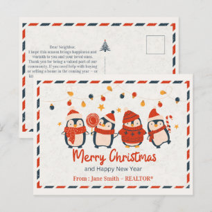 Cartes Pour Fêtes Annuelles Immobilier Joyeux Noël et Bonne Année