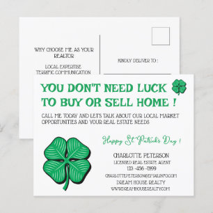 Cartes Pour Fêtes Annuelles Immobilier St Patrick's Day Marketing promotionnel