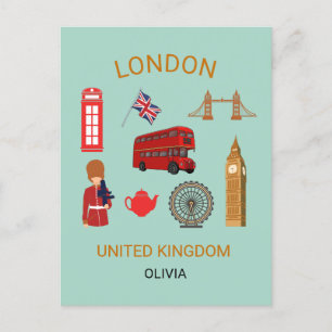 Cartes Pour Fêtes Annuelles Impression à thème de voyage à Londres