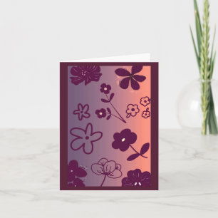 Cartes Pour Fêtes Annuelles Impression de design floral avec une touche de ros