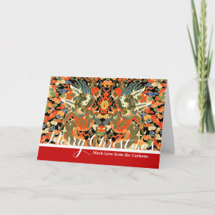 Cartes Pour Fêtes Annuelles Impression de textile de dragon chinois vintage Ar
