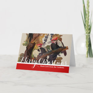 Cartes Pour Fêtes Annuelles Impression d'oiseau Pic à tête rouge de John James