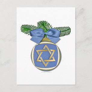 Cartes Pour Fêtes Annuelles Impression d'ornement de l'étoile de David Judaica