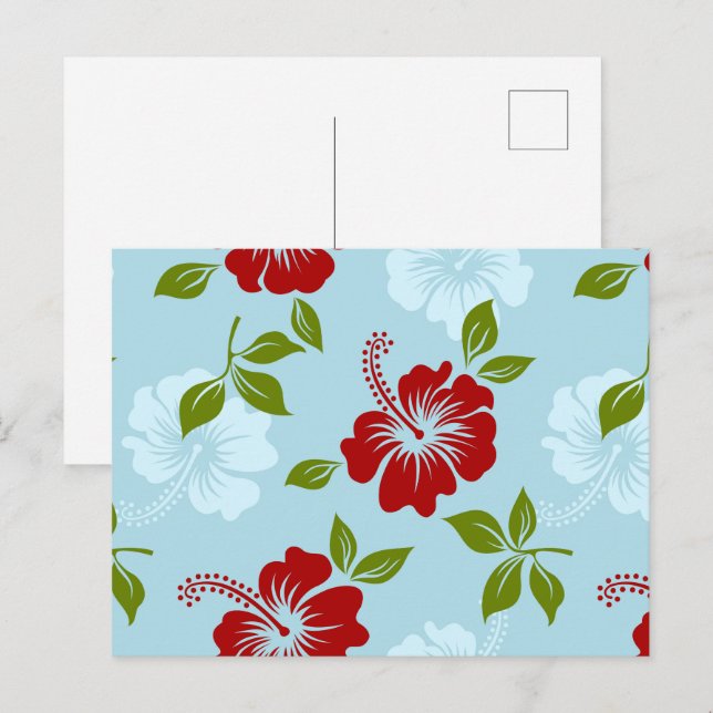 Cartes Pour Fêtes Annuelles Impression hawaïenne (Devant / Derrière)