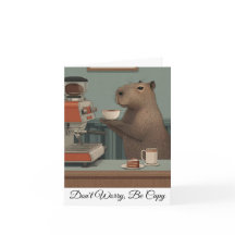 Impression personnalisée de café vintage capybara