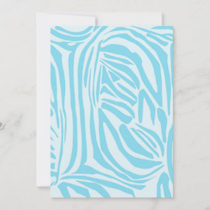 Cartes Pour Fêtes Annuelles Impression Zèbre Bleu Blanc Gras