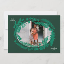 Impressions botaniques Cadre horizontal Noël