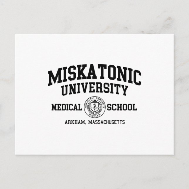 Cartes Pour Fêtes Annuelles Imprimerie noire de l'Université Miskatonique (Devant)