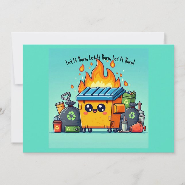Cartes Pour Fêtes Annuelles Incendie de dumping (Devant)