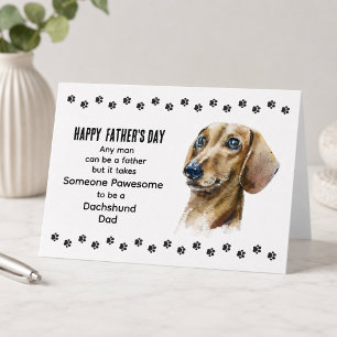 Cartes Pour Fêtes Annuelles Incroyable Meilleur Papa Chien Dachshund Fête des