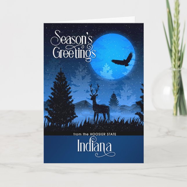 Cartes Pour Fêtes Annuelles Indiana The Hoosier (Devant)