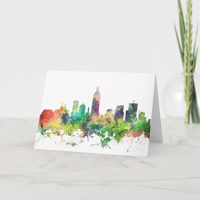CARTES POUR FÊTES ANNUELLES INDIANAPOLIS, INDIANA SKYLINE SP - (Devant)