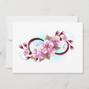 Cartes Pour Fêtes Annuelles Infinité avec les fleurs Sakura