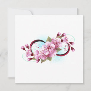 Cartes Pour Fêtes Annuelles Infinité avec les fleurs Sakura