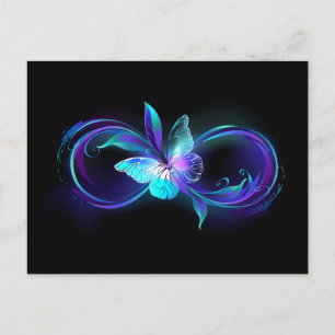 Cartes Pour Fêtes Annuelles Infinité brillante avec papillon magique