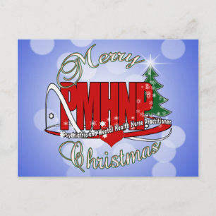 Cartes Pour Fêtes Annuelles Infirmière en santé mentale de Noël PMHNP