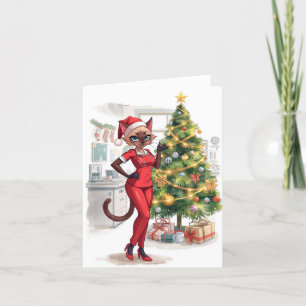 Cartes Pour Fêtes Annuelles Infirmière en service Temps de Noël pour les Amour