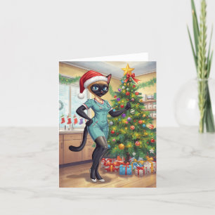 Cartes Pour Fêtes Annuelles Infirmière en service Temps de Noël pour les Amour
