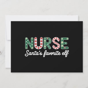 Cartes Pour Fêtes Annuelles Infirmière Père Noël Favorite Elf Life Infirmière