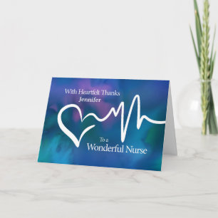 Cartes Pour Fêtes Annuelles Infirmière personnalisée Merci sincèrement appréci